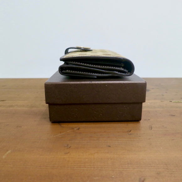 GUCCI Vintage Lovely Heart Continental Wallet GG Monogram Canvas Leather and Box - Picture 5 of 15